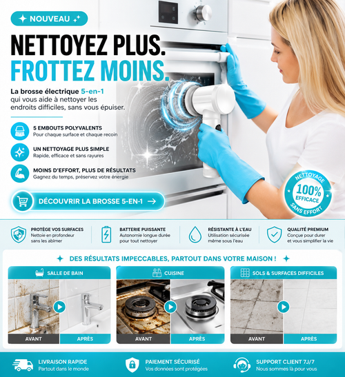 Brosse Nettoyante Électrique 5-en-1